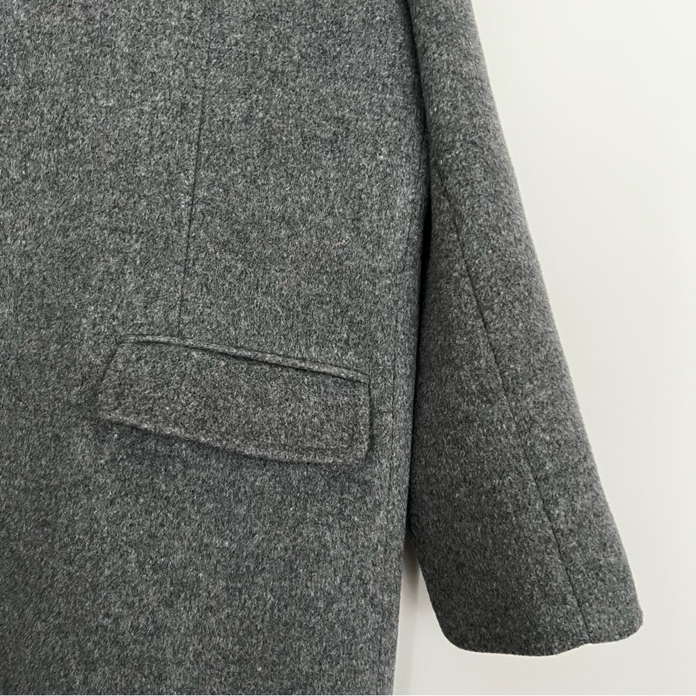 THE FRANKIE SHOP Anya Charcoal Oversized Wool Coat - Picture 13 of 16